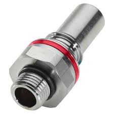 LQ6D46008RED - LQ6 Schlauchtülle mit 1/2 "SAE-Gewinde, mit Absperrventil, EPDM-Dichtung, Rot