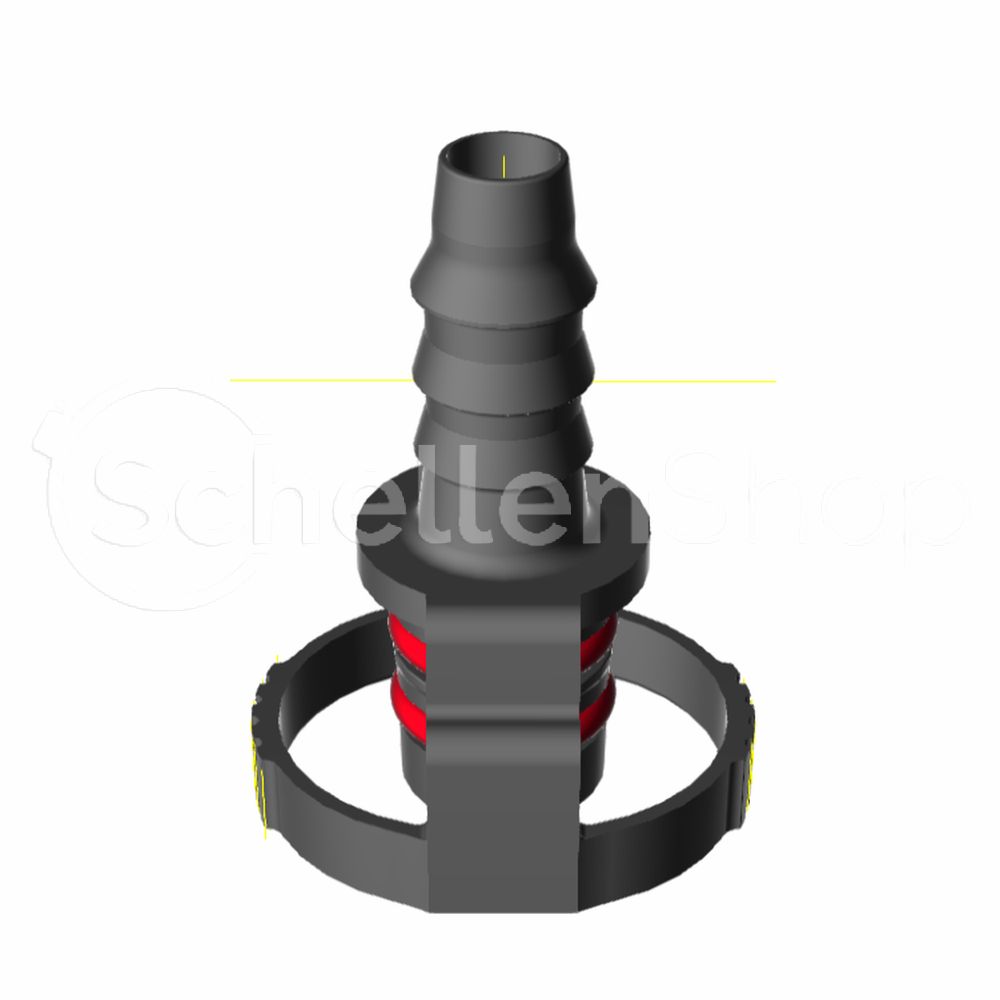 NQ-V2 Steckverbindung NW 06 - 0°, mit 6 mm Schlauchanschluss - 7138049006