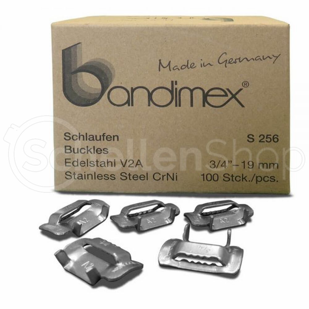 Bandimex Schlaufe für Bandbreite 19 mm (3⁄4″), V2A Edelstahl