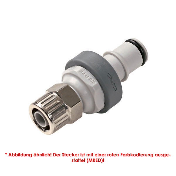 NS4D20006MRED | CPC-Stecker 3/8" PTF Klemmringverschraubung | Rot