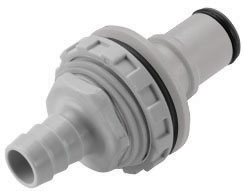 NS6D42008 - CPC Stecker der NS6 Serie mit 12,7 mm Schlauchanschluss zur Plattenmontage, mit Absperrventil, EPDM-Dichtung