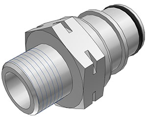 HFCD24635BSPT - CPC Schlauchtülle mit 3/8" BSPT Außengewinde und Absperrventil, EPDM - CAD