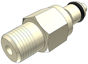 PMCD240212 - CPC Stecker 1/8" NPT Außengewinde, mit Absperrventil, EPDM-Dichtung