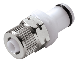 PLC200M8 - CPC Stecker mit 8,0 mm AD / 6,0 mm ID Klemmringverschraubung, ohne Absperrventil, Buna-N Dichtung