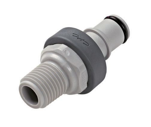 NS4D24004BSPT - CPC Stecker der NS4-Serie mit 1/4" BSPT Außengewinde mit Absperrventil