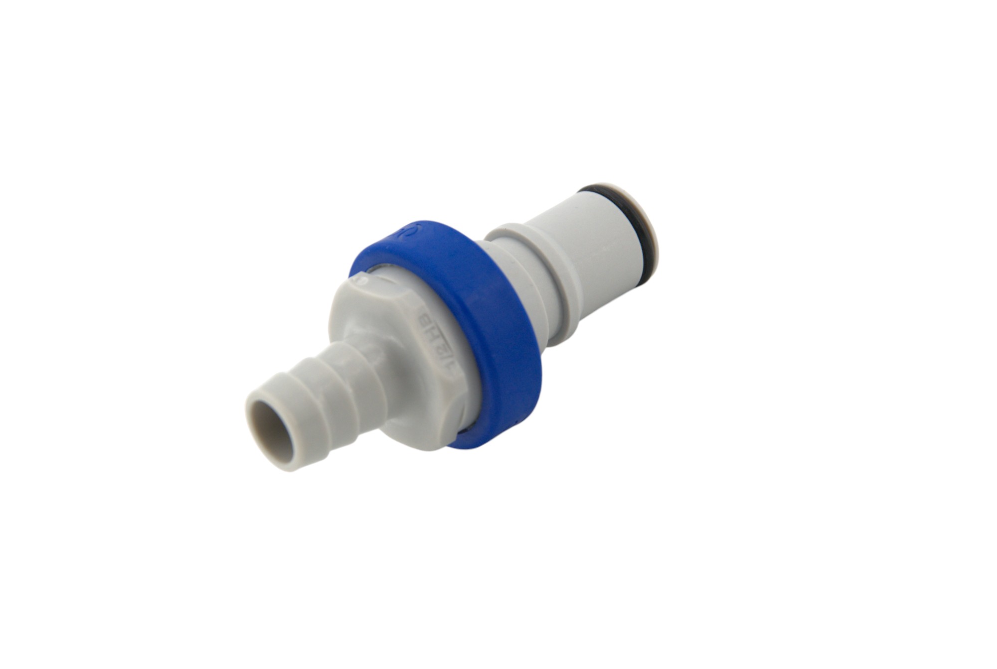 NS6D22008MBLU - NS6 CPC Stecker 12,7 mm Schlauchanschluss, mit Absperrventil, EPDM-Dichtung - Blau