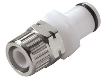 PLC200M10 - CPC Stecker 10,0 mm AD / 8,0 mm ID Klemmringverschraubung, ohne Absperrventil, Buna-N