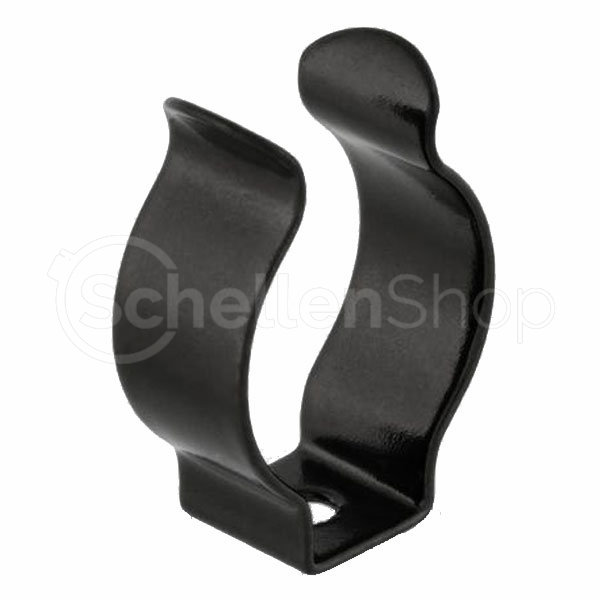 Schwarze Federstahlklammer Tool Clip | beschichtet | offene Klemme