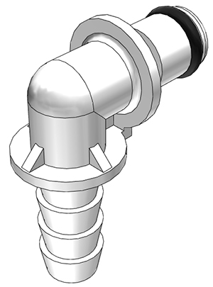 PMC2304 - CPC Kupplung Stecker 6,4 mm Schlauchanschluss, ohne Absperrventil, Buna-N Dichtung