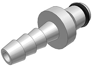 MC2203 - Stecker 4,8 mm Schlauchanschluss, ohne Absperrventil, Buna-N Dichtung